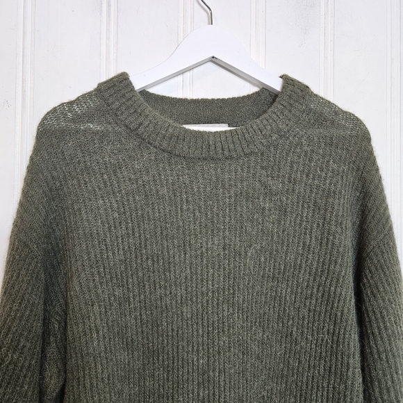 Everlane Sweater Womens Size M Green Alpaca Merino Wool Pullover Jumper - Picture 4 of 13